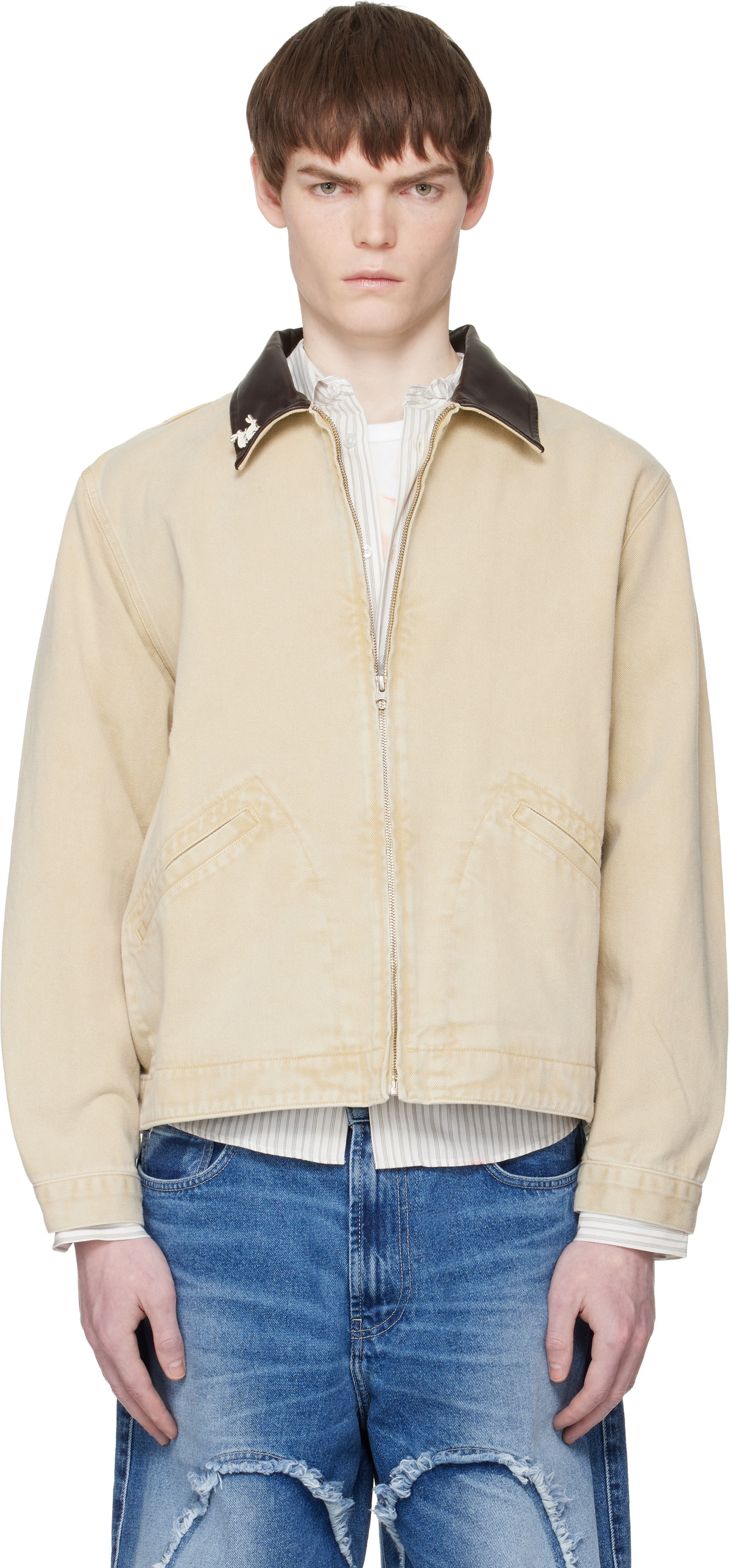 Carne Bollente Navy Summer Romance Denim Jacket Carne Bollente
