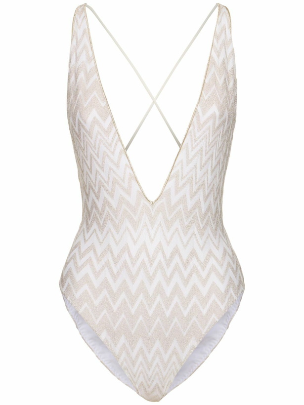 Photo: MISSONI Chevron Lurex Zigzag One Piece Swimsuit