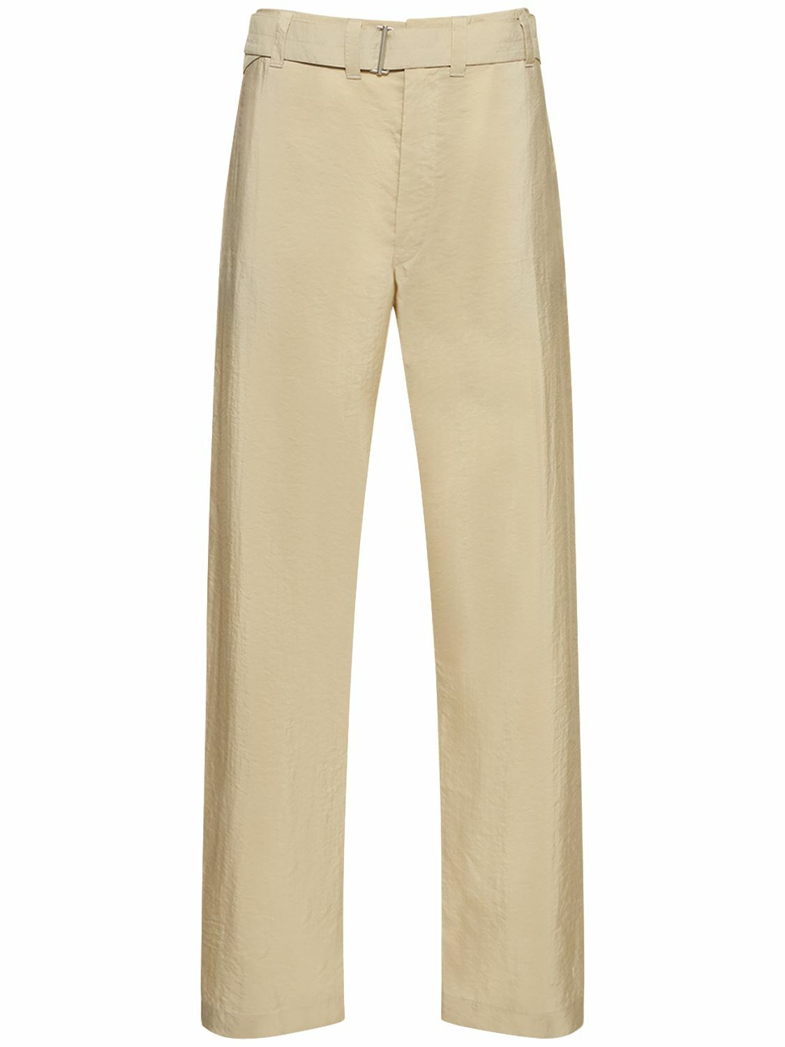 LEMAIRE - Belted Soft Silk Blend Pants Lemaire