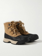 Sorel - SCOUT™ 87'™ LUX Faux Shearling-Lined Nubuck and Rubber Boots - Brown