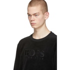 Boss Black Velour Logo Sweatshirt