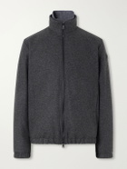 Moncler - Limberl Stretch-Flannel Padded Blouson Jacket - Gray