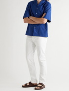 OFFICINE GÉNÉRALE - Eren Camp-Collar Organic Cotton-Poplin Shirt - Blue