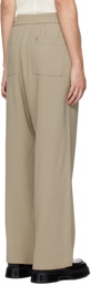 AMI Paris Taupe Elasticized Waist Trousers