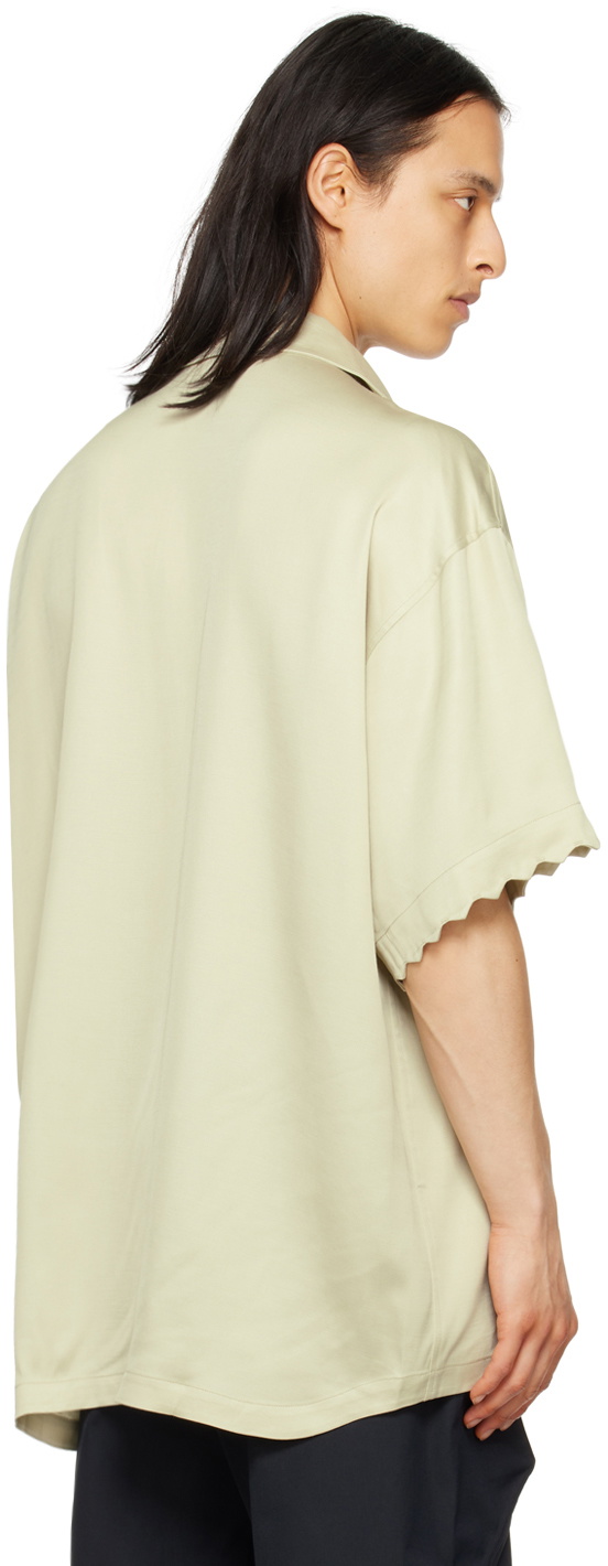 Cornerstone Green Scalloped Shirt