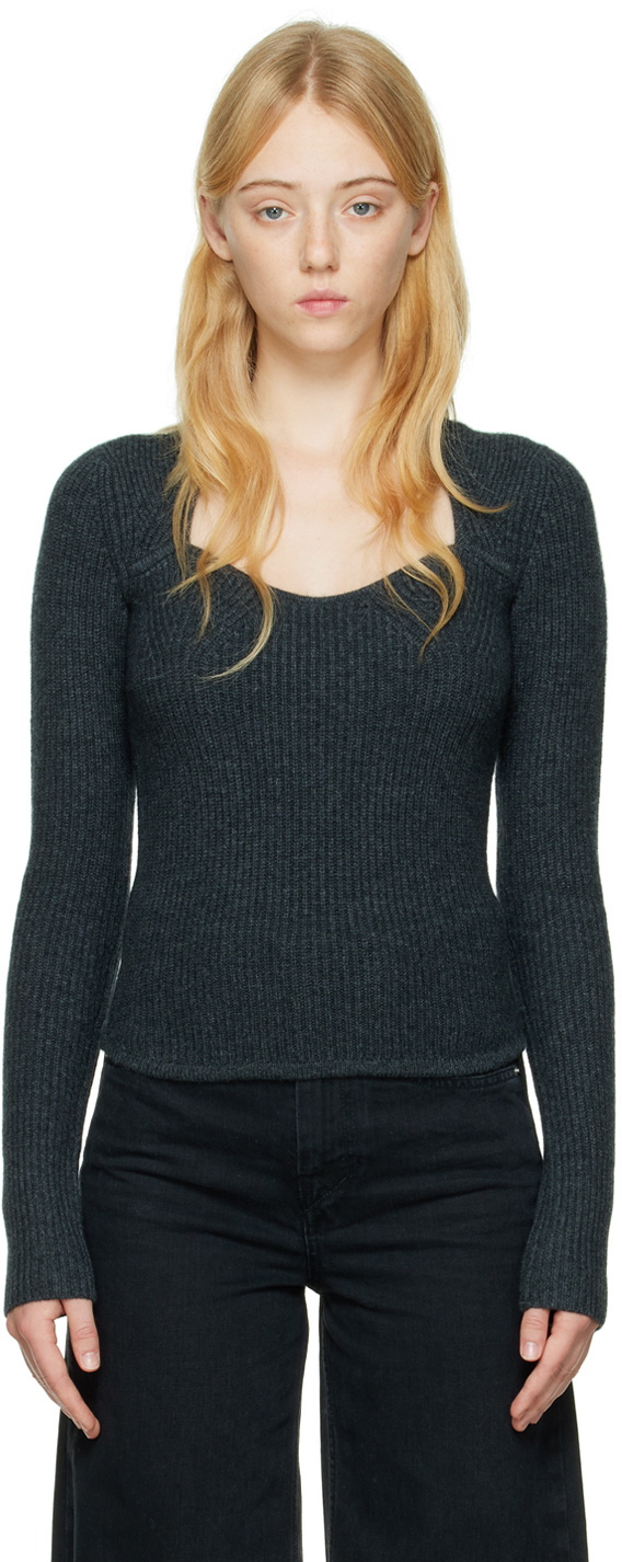 Image showcasing Isabel Marant Gray Bailey Sweater Isabel Marant