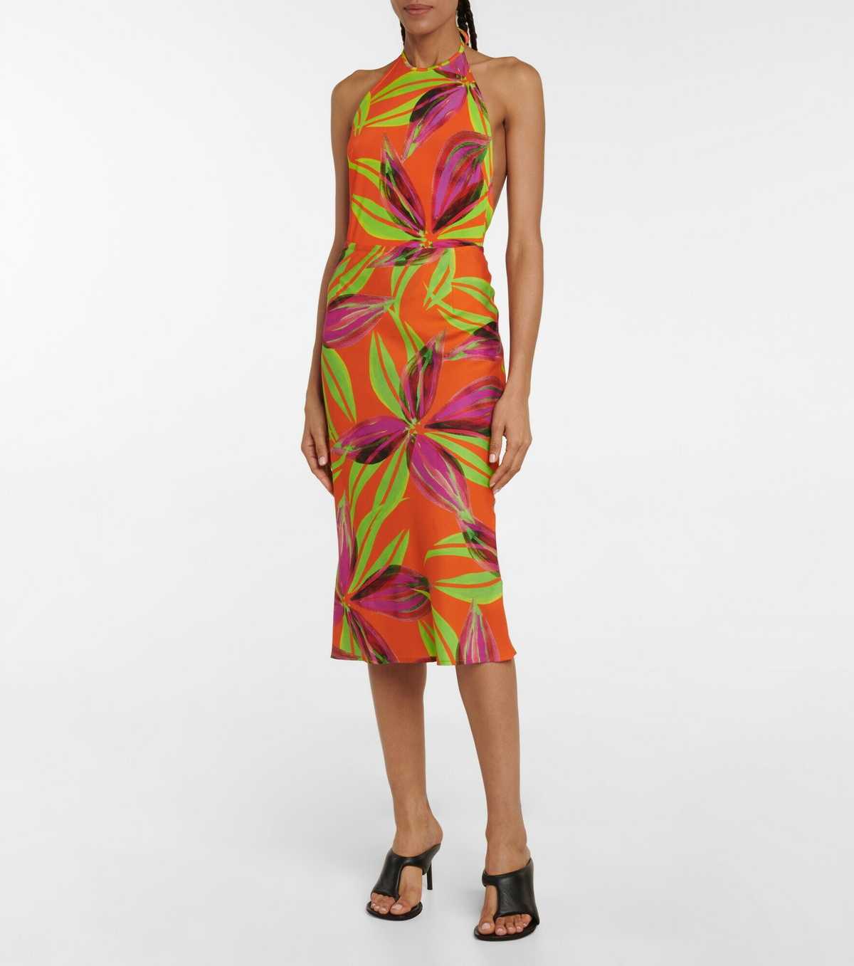 Louisa Ballou - Printed bias midi skirt