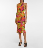 Louisa Ballou - Printed bias midi skirt