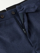 Caruso - Slim-Fit Wool-Flannel Suit Trousers - Blue