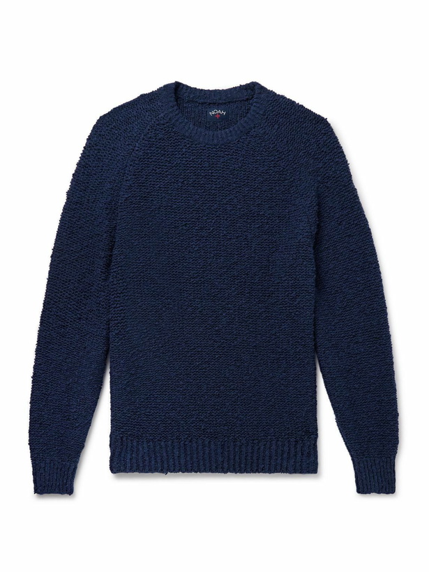 Photo: Noah - Cotton-Blend Bouclé Sweater - Blue