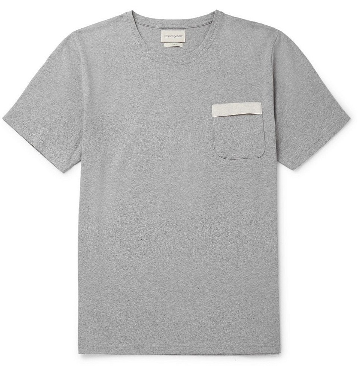 Photo: Oliver Spencer - Mélange Organic Cotton-Jersey T-Shirt - Gray