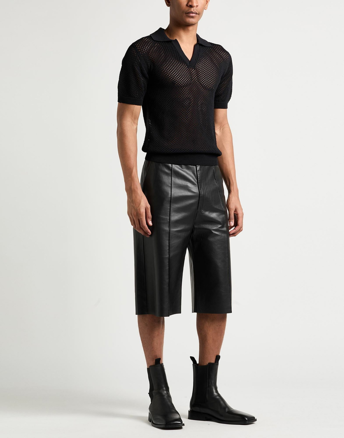 Laneus Mens Polo shirt in Black