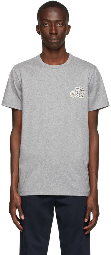 Photo: Moncler Grey Chest Logo T-Shirt