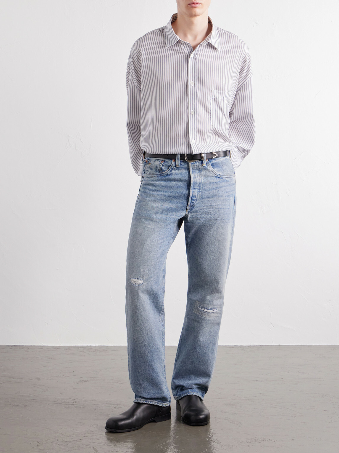 Acne Studios - Pinstriped TENCEL™ Lyocell-Poplin Shirt - White