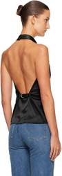KHAITE Black Rone Top