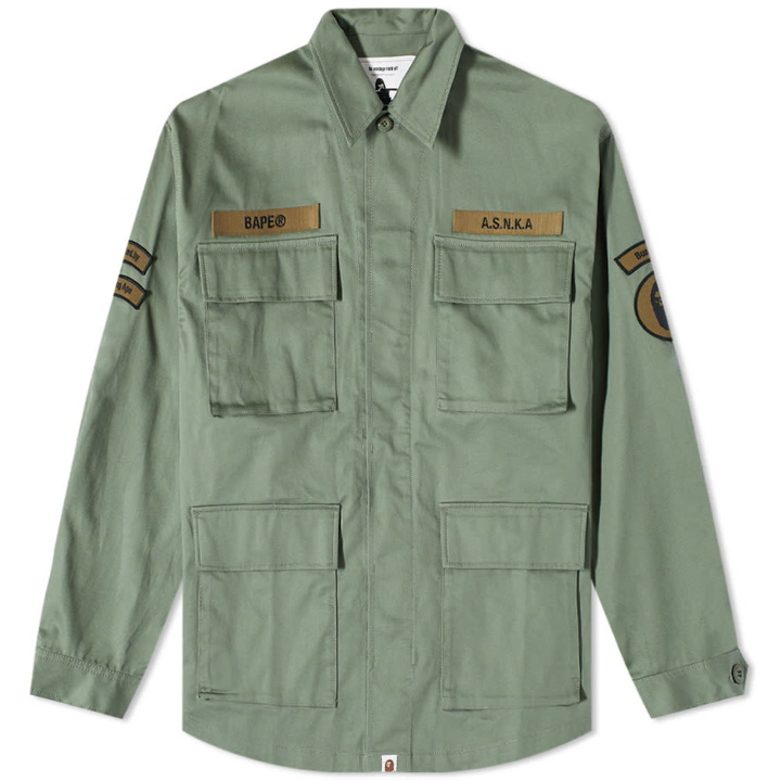 Photo: A Bathing Ape Relaxed Fit Military Shirt
