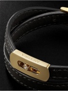 Messika - My Move Gold, Leather and Diamond Bracelet - Gray
