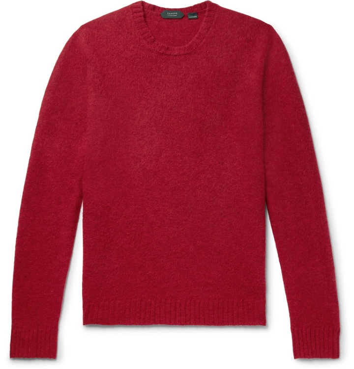 Photo: Incotex - Slim-Fit Virgin Wool Sweater - Red