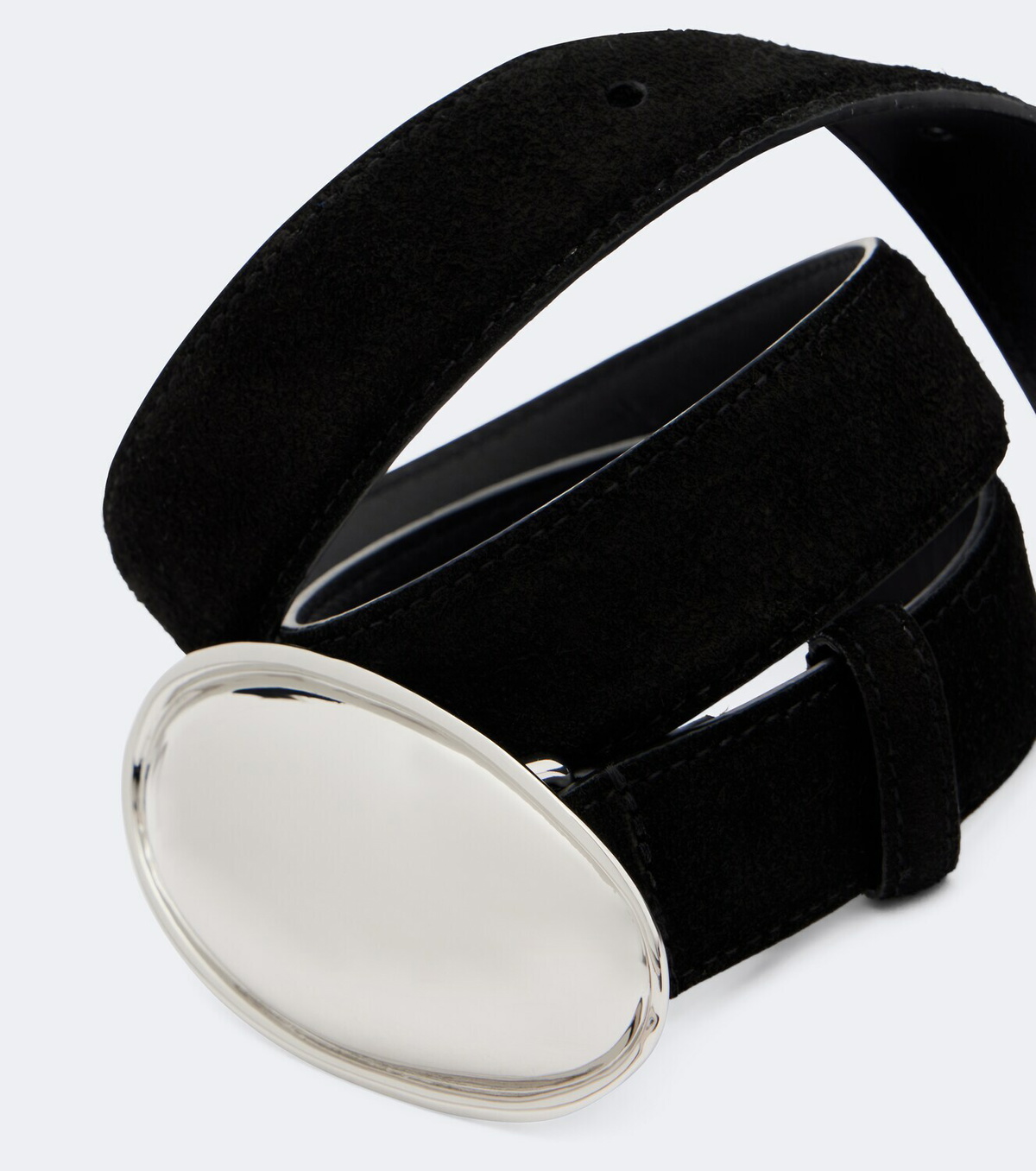 Altuzarra Oval Plaque suede belt
