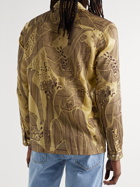 Séfr - Sense Embroidered Satin Shirt - Brown