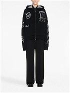 OFF-WHITE - Hood And Zip Wool Sweater
