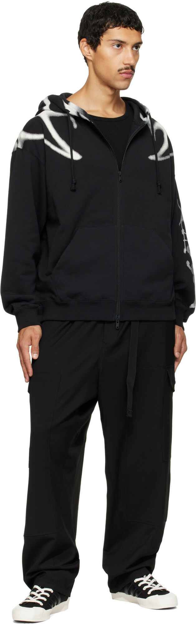Y-3 Black Wool Utility Cargo Pants