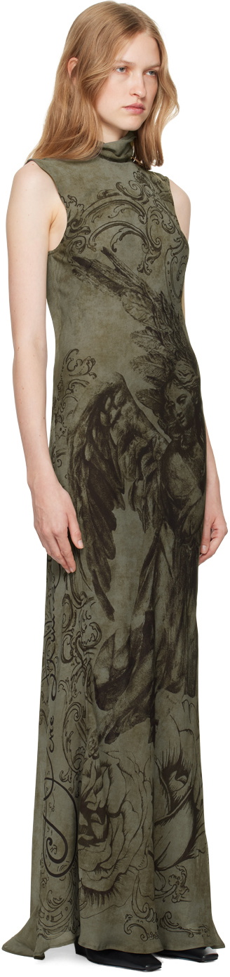 acne studios mesh dress Acne Studios Printed Wrap Dress In Grey - 30% Off