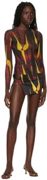 Louisa Ballou Red Printed Long Sleeve T-Shirt