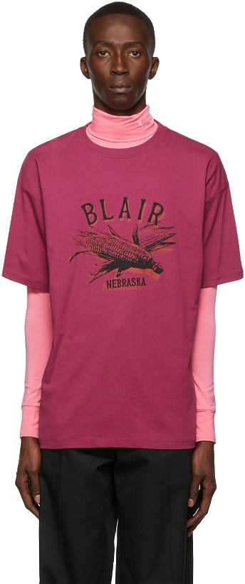 Photo: Raf Simons Pink 'Blair Nebraska' Loose T-Shirt