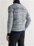 KITON - Colour-Block Cashmere Rollneck Sweater - Blue