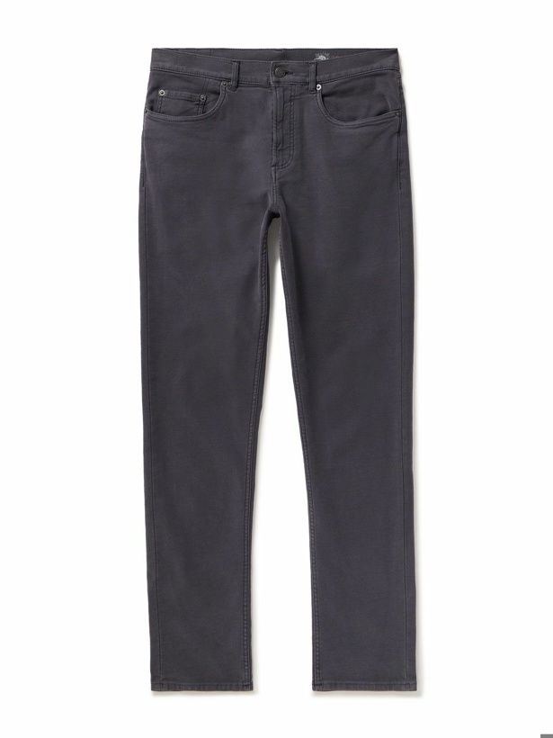 Photo: Faherty - Slim-Fit Stretch Cotton-Blend Trousers - Blue