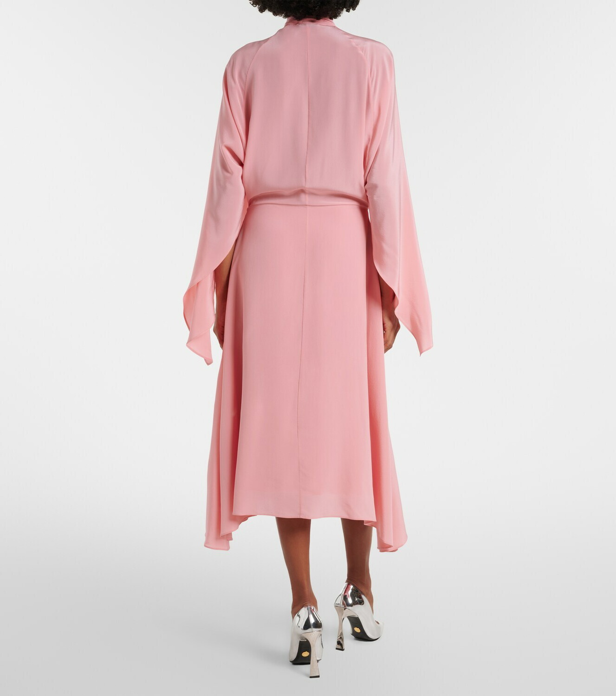 Stella McCartney Tie-neck silk midi dress