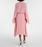 Stella McCartney Tie-neck silk midi dress