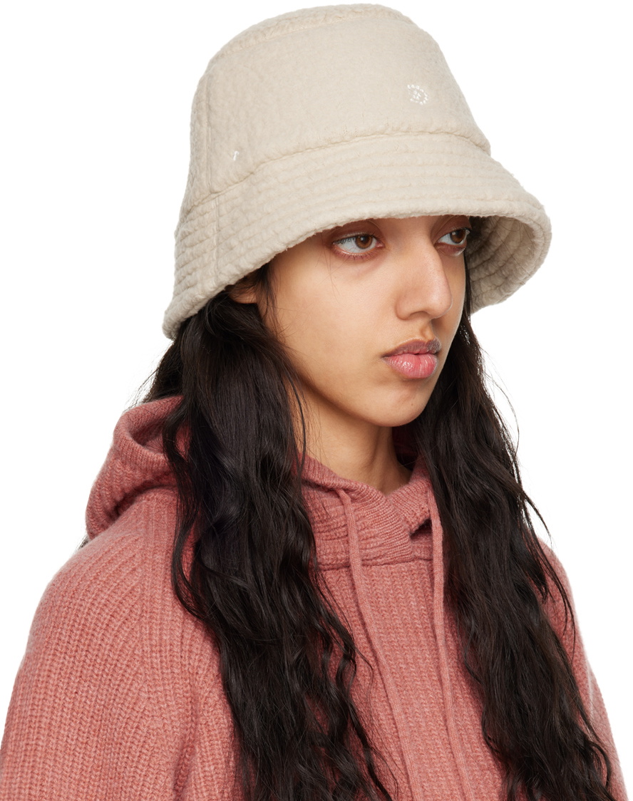 OTTI Beige Embroidered Bucket Hat