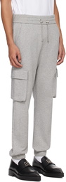 Balmain Gray Cargo Pocket Lounge Pants