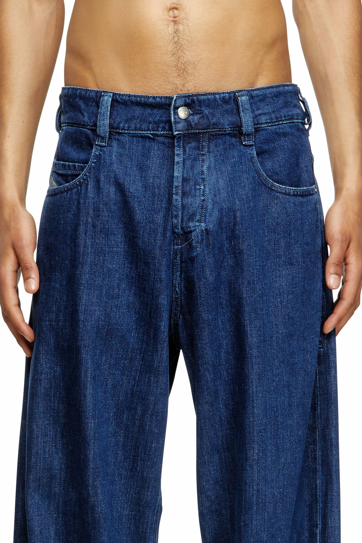 Diesel Relaxed Jeans Regular Waist 1997 D-Enim-M, Dark blue, Button fly