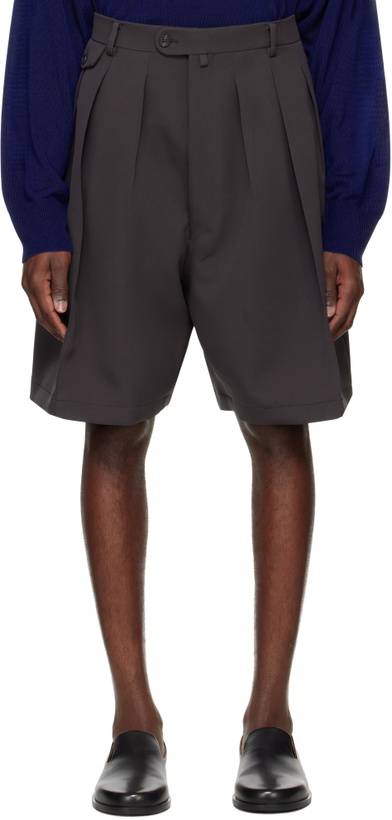 Photo: RAINMAKER KYOTO Gray Triple Cloth Hakama Shorts