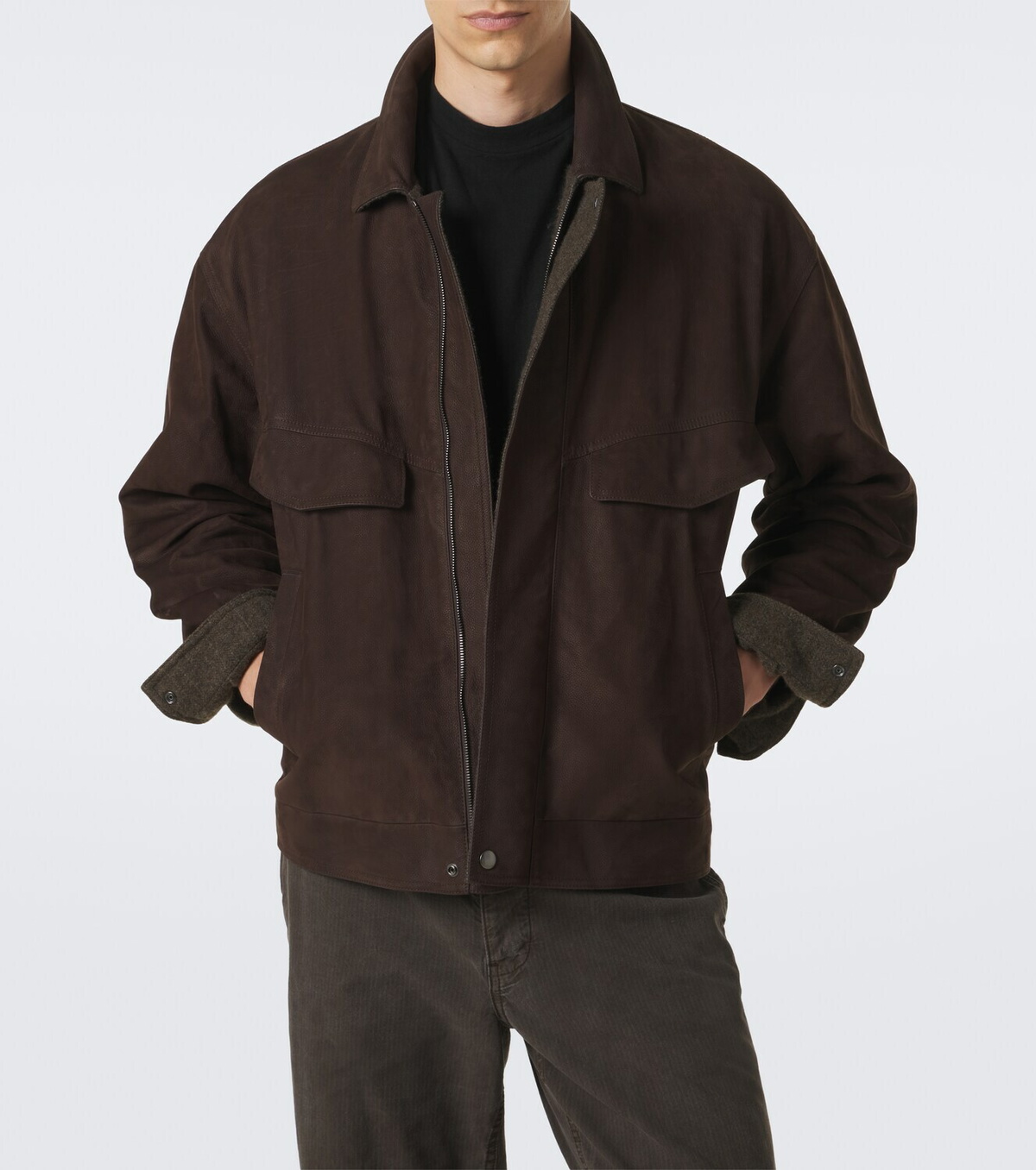 The Row Vana reversible leather blouson jacket
