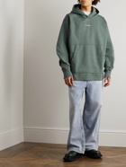 Acne Studios - Franklin Logo-Print Fleece-Back Cotton-Jersey Hoodie - Green