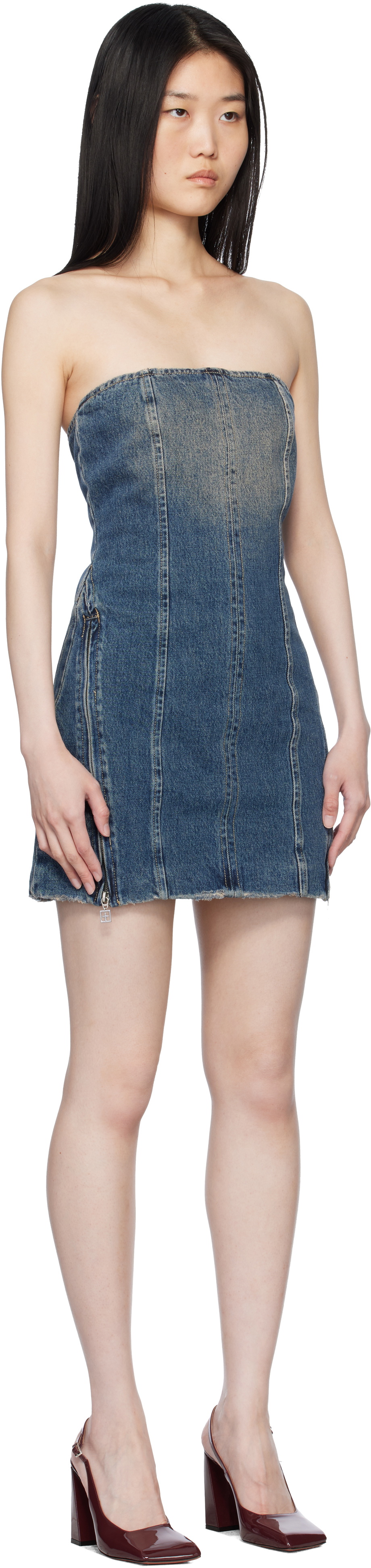 Ksubi Blue Avenue Dress Sandstorm Minidress