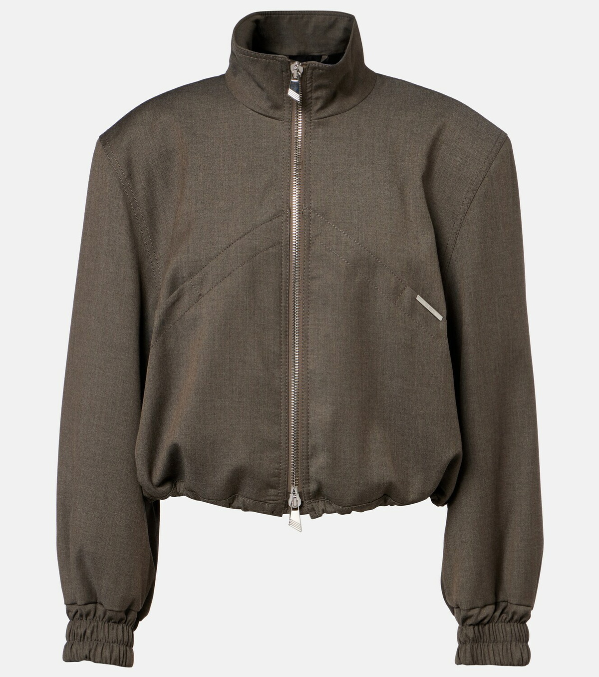 The Attico Virgin wool-blend bomber jacket