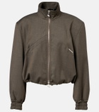 The Attico Virgin wool-blend bomber jacket