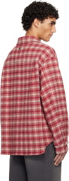 Solid Homme Red Flannel Overshirt
