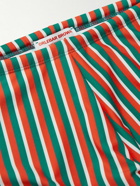 Orlebar Brown - Bassett Slim-Fit Short-Length Striped Swim Shorts - Red