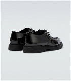 Saint Laurent - Teddy velvet and leather Derby shoes
