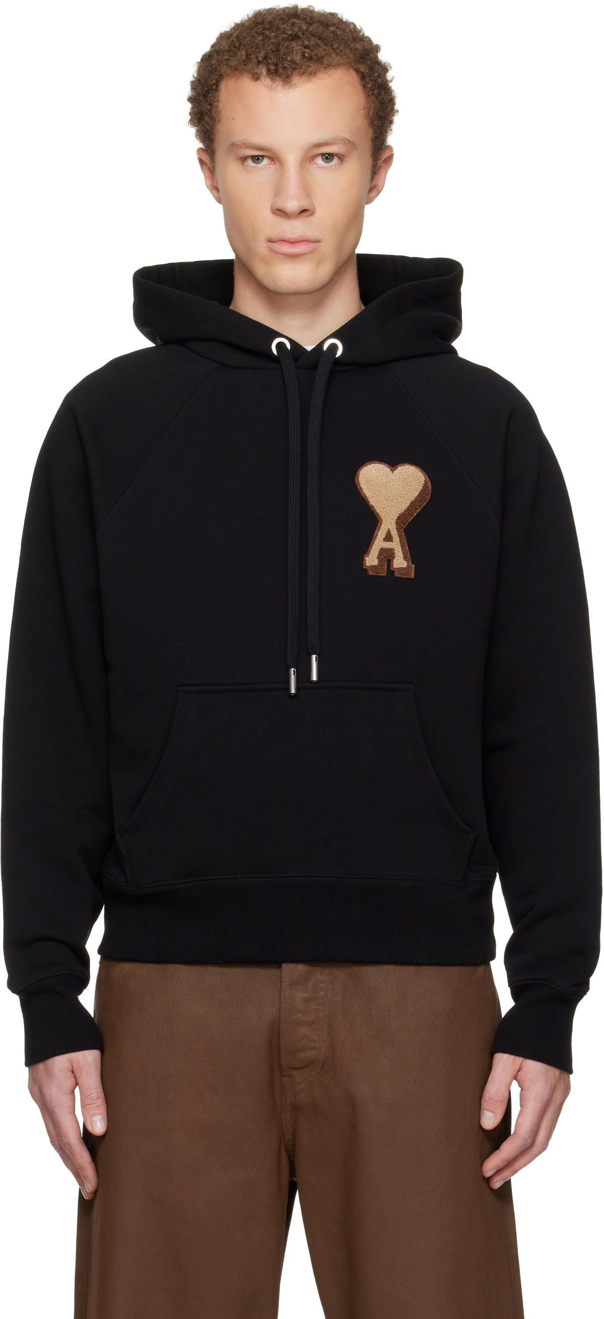 AMI Paris Black Ami de Cœur Hoodie AMI