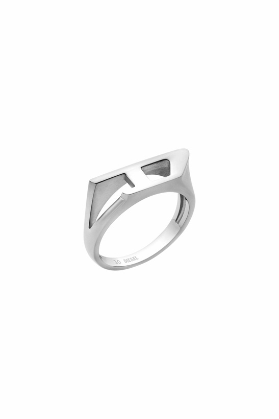 Photo: Diesel Stainless steel signet ring - Rings - Unisex - Silver