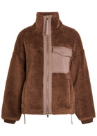 Varley Lowell Panelled Fleece Jacket Brown