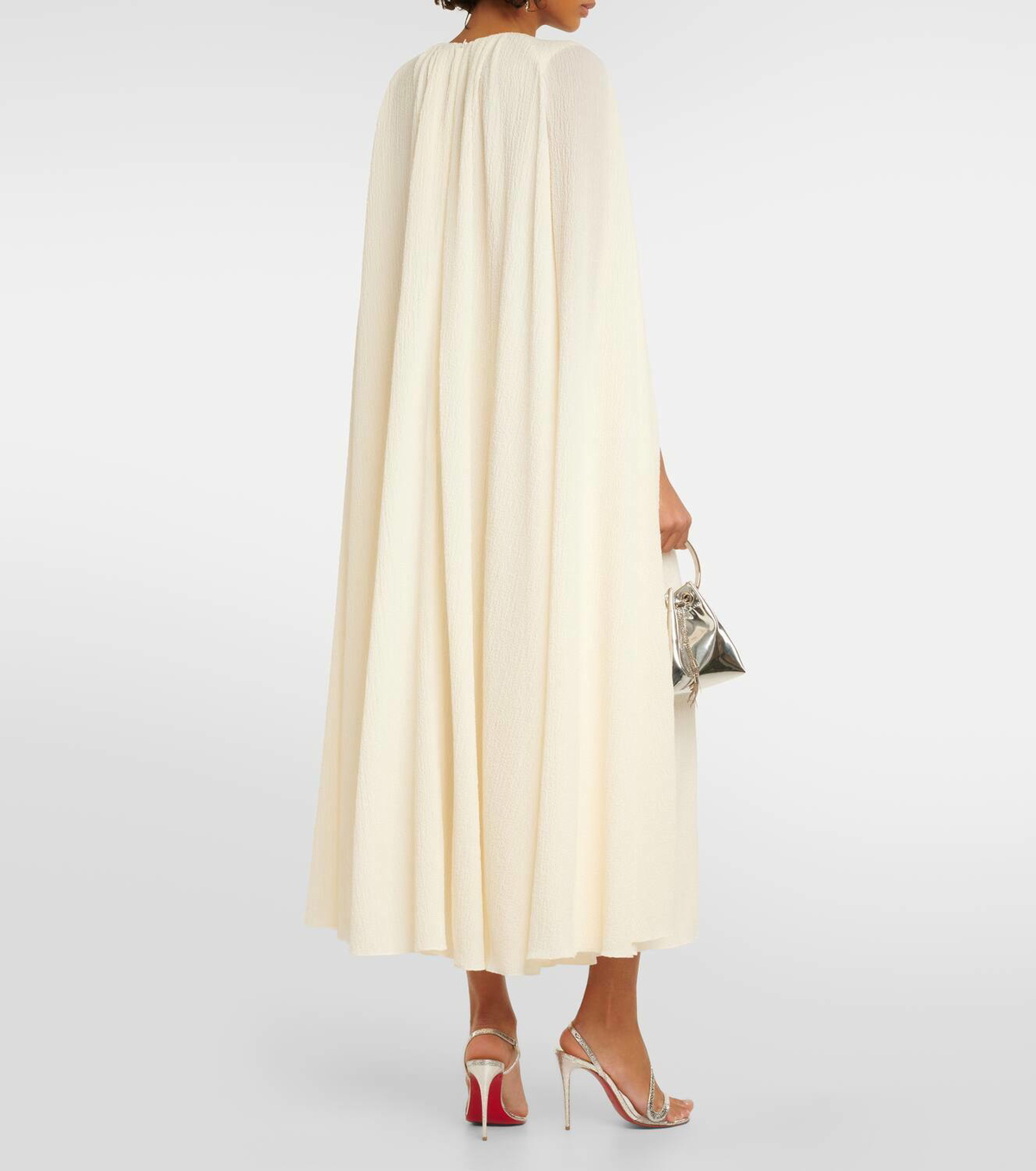 Emilia Wickstead Bridal Olivette caped midi dress
