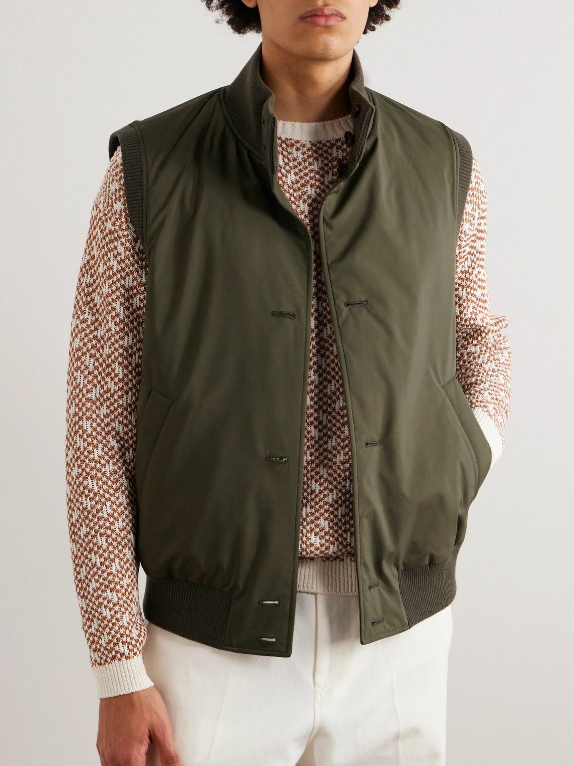 Loro Piana - Carry Reversible Quilted Cashmere and Storm System® Shell  Gilet - Green